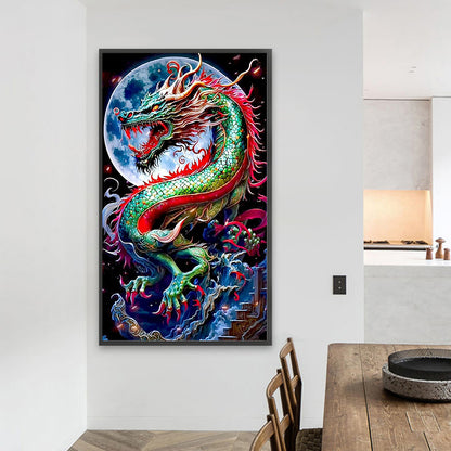 Moonlight Dragon - Full Square Drill Diamond Painting 40*70CM