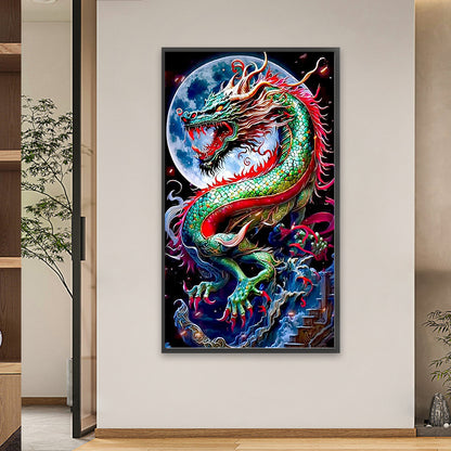 Moonlight Dragon - Full Square Drill Diamond Painting 40*70CM