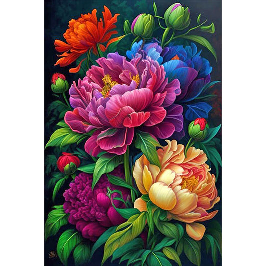 Peony - Full Round Drill Diamond Painting 40*60CM