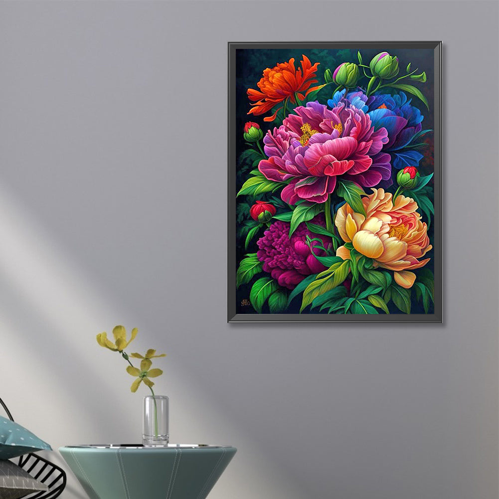 Peony - Full Round Drill Diamond Painting 40*60CM