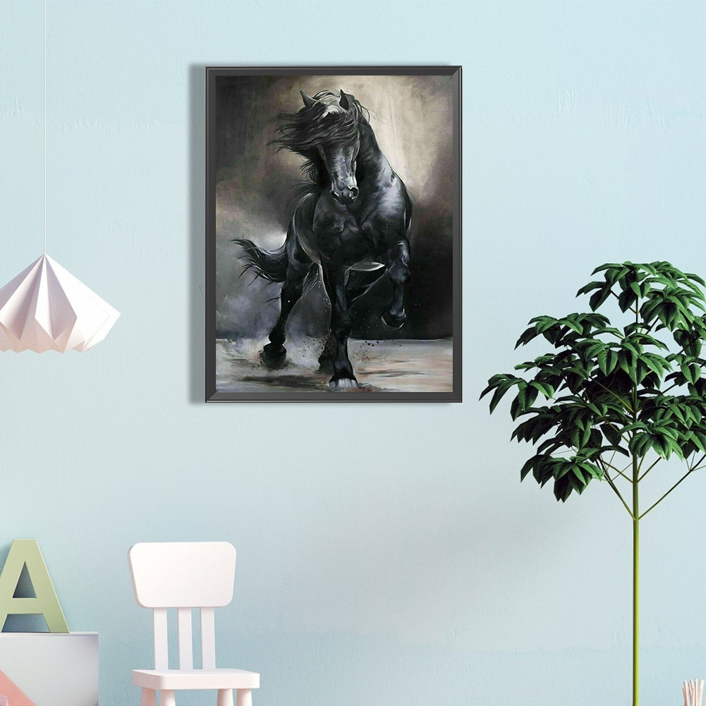 Dark Horse - Full Round Drill Diamond Painting 40*60CM