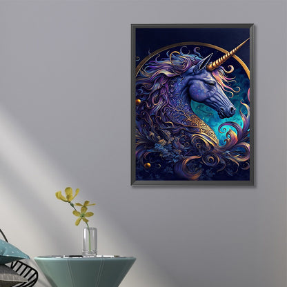 Colorful Purple Unicorn - Full Round Drill Diamond Painting 40*60CM