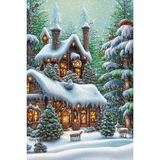 Snow Castle - Full Round Drill Diamond Painting 40*60CM