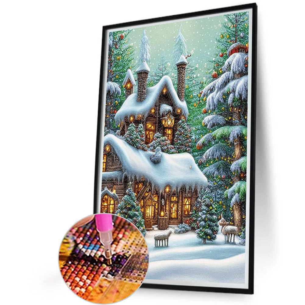 Snow Castle - Full Round Drill Diamond Painting 40*60CM