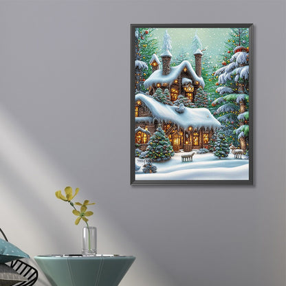 Snow Castle - Full Round Drill Diamond Painting 40*60CM