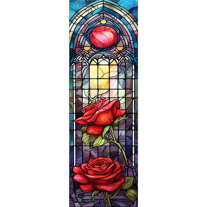 Rose Glass Painting - Full Round Drill Diamond Painting 30*90CM