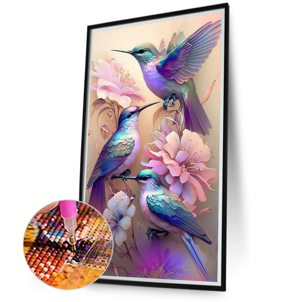 Bird On The Branch - Full Round Drill Diamond Painting 40*70CM