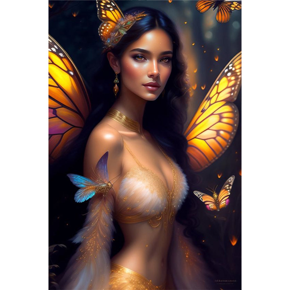 Butterfly Fairy - Full Round Drill Diamond Painting 40*60CM