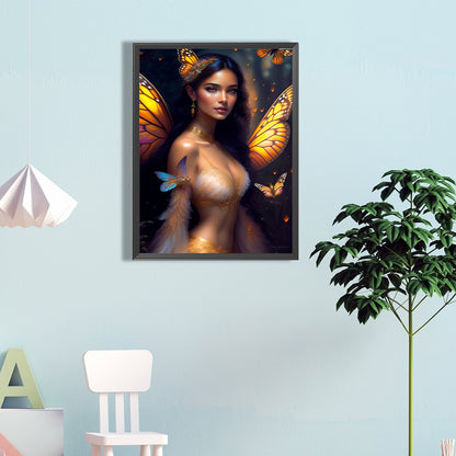 Butterfly Fairy - Full Round Drill Diamond Painting 40*60CM