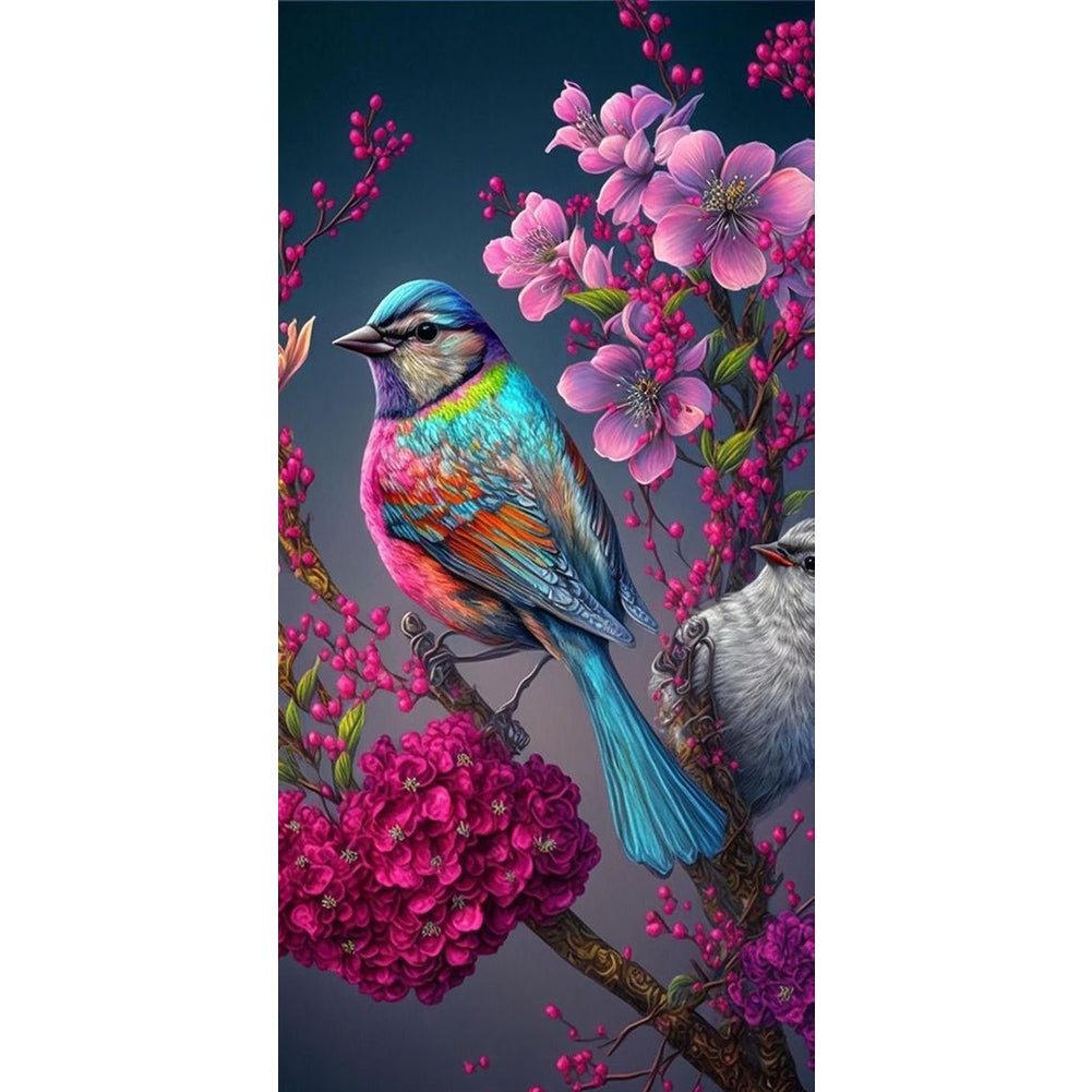 Bird Standing On Branch - Full Round Drill Diamond Painting 40*80CM