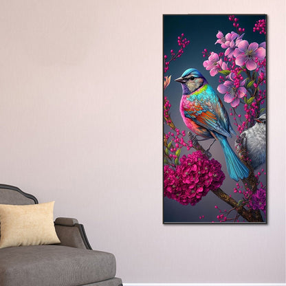 Bird Standing On Branch - Full Round Drill Diamond Painting 40*80CM