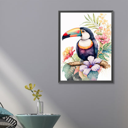 Watercolor Toucan - Full Round Drill Diamond Painting 40*60CM