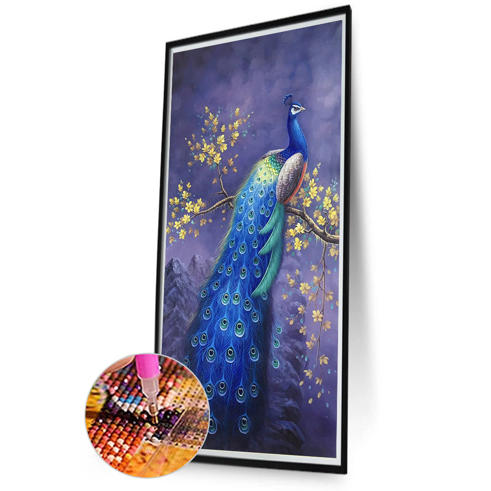 Peacock - Full Round Drill Diamond Painting 40*80CM