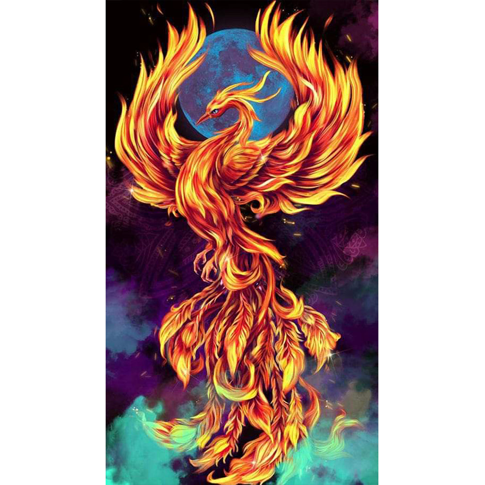 Flaming Phenix - Full Round Drill Diamond Painting 45*80CM