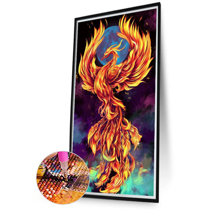Flaming Phenix - Full Round Drill Diamond Painting 45*80CM
