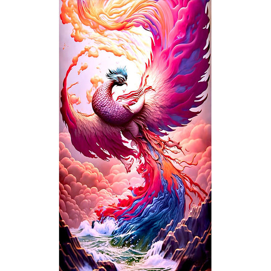 Colorful Phoenix - Full Round Drill Diamond Painting 45*80CM