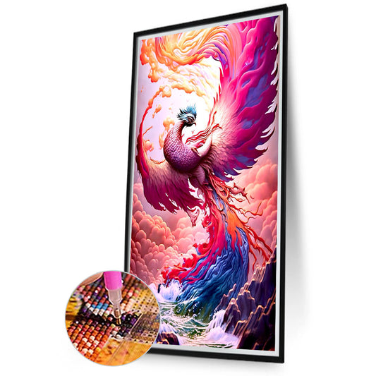 Colorful Phoenix - Full Round Drill Diamond Painting 45*80CM