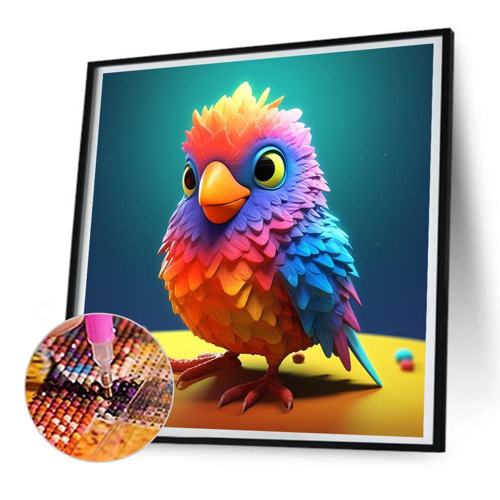 Colorful Parrot - Full Round Drill Diamond Painting 30*30CM