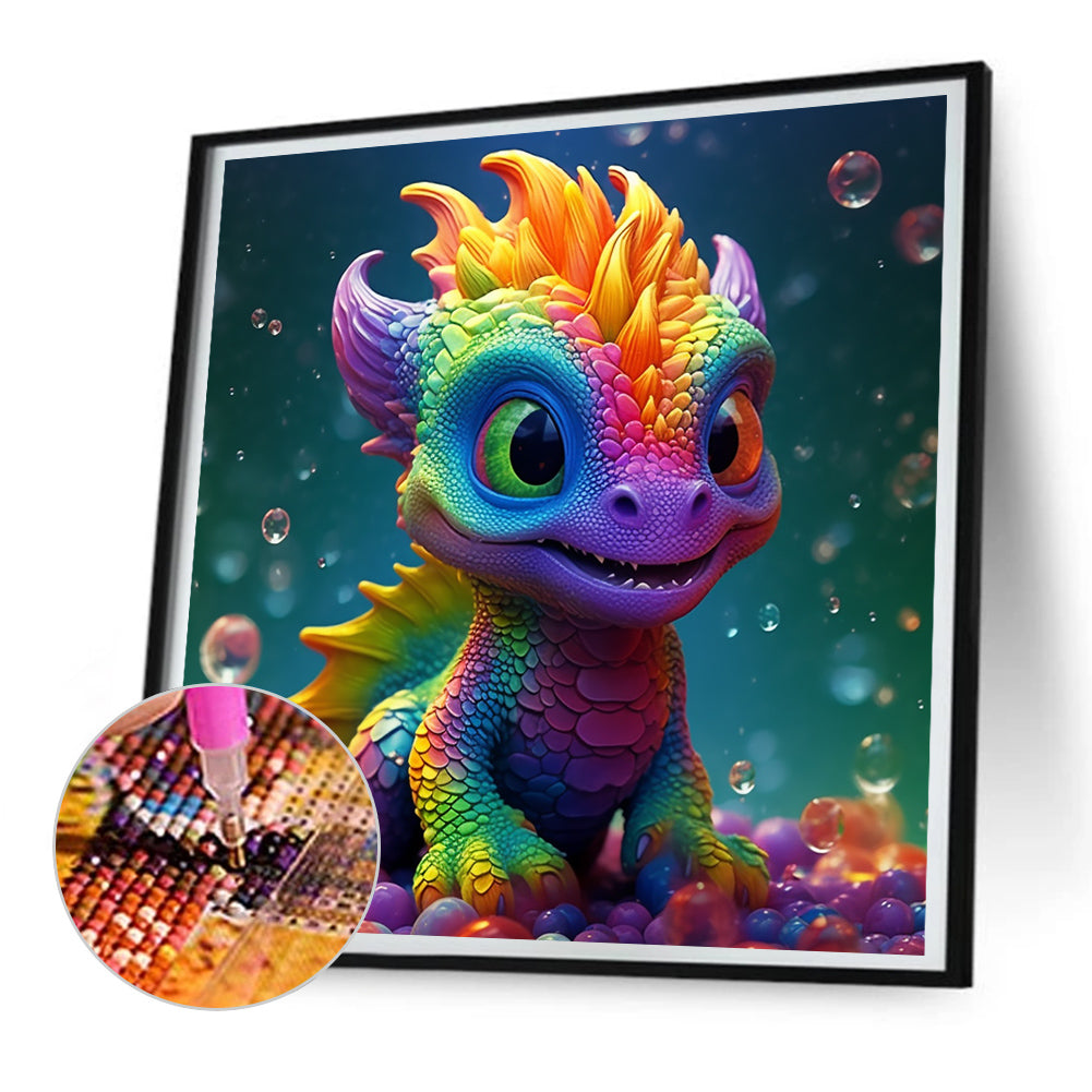 Little Dragon - Full Round Drill Diamond Painting 30*30CM