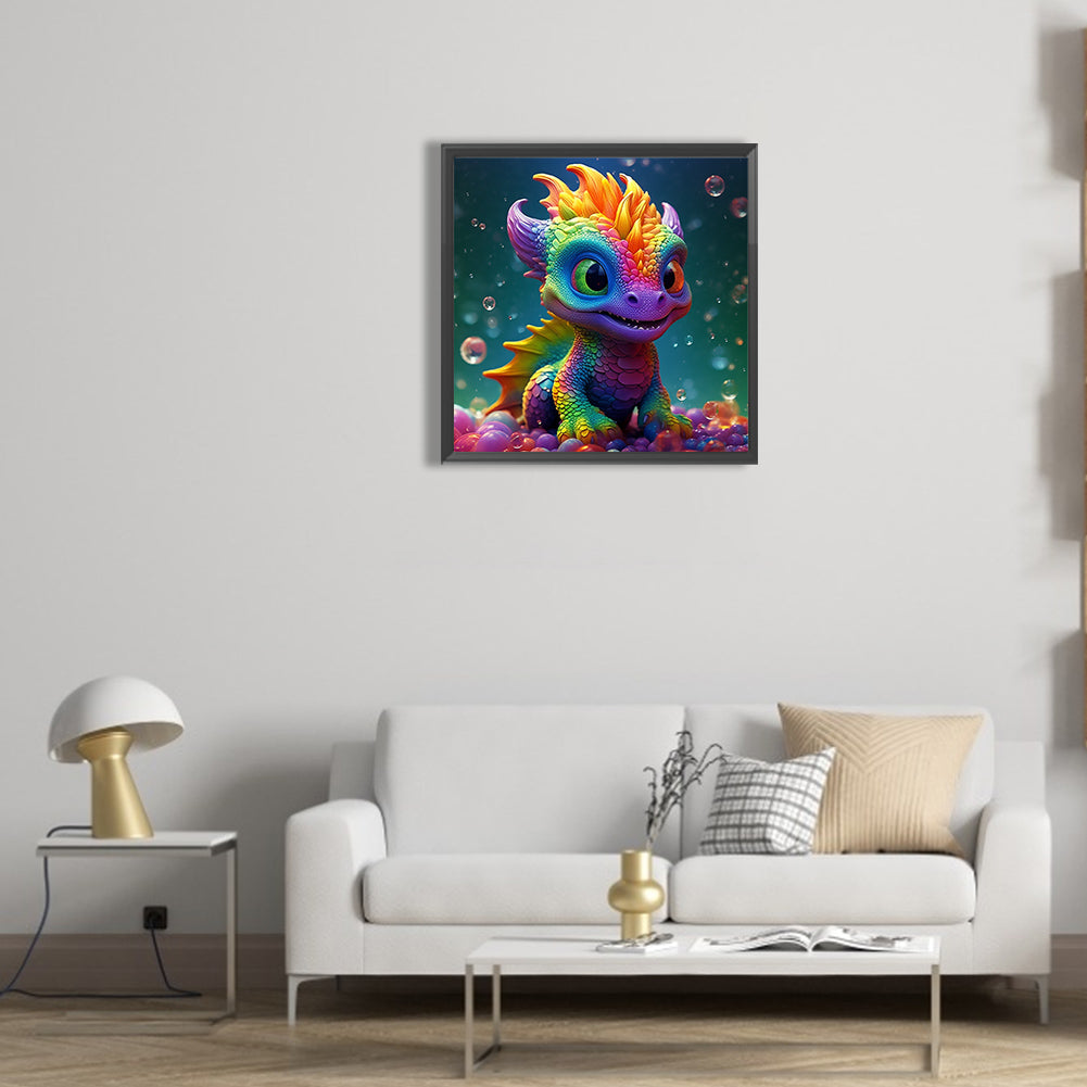 Little Dragon - Full Round Drill Diamond Painting 30*30CM