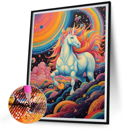 Colorful Unicorn - Full Round Drill Diamond Painting 30*40CM