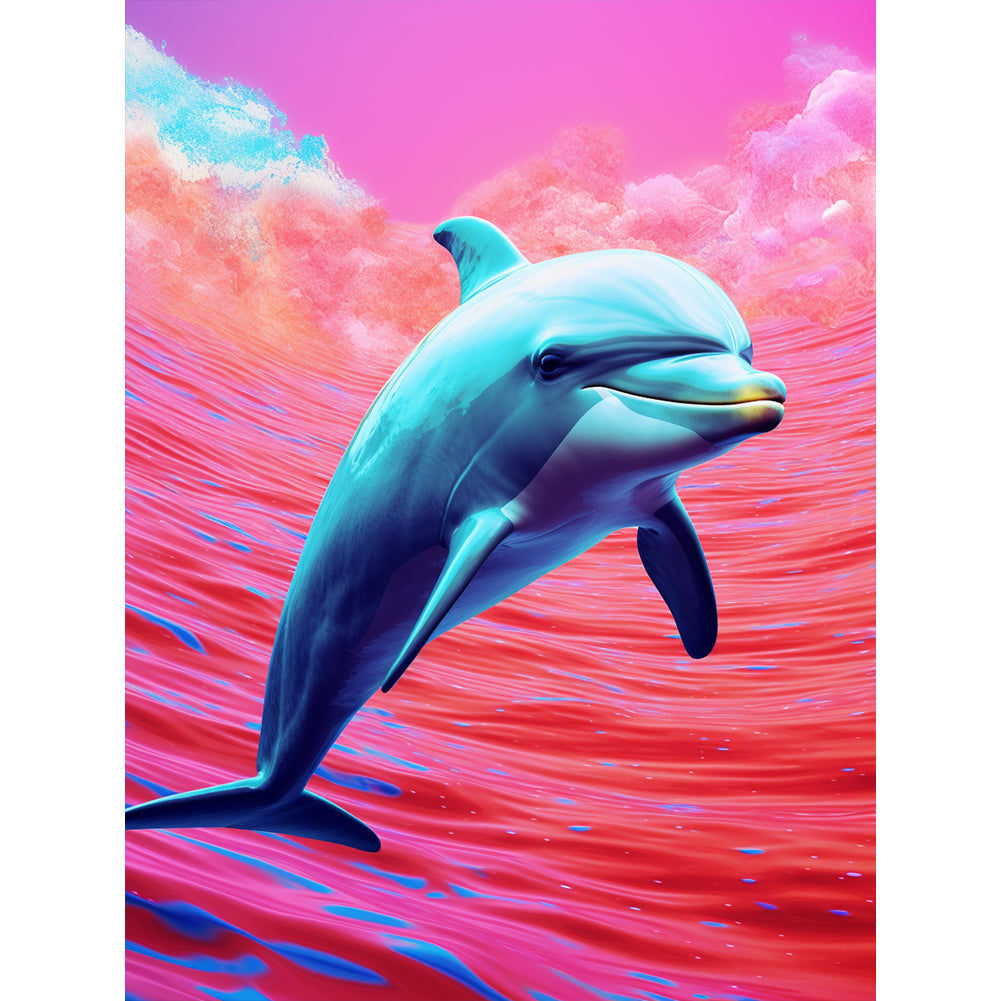 Dolphin - Full Round Drill Diamond Painting 30*40CM