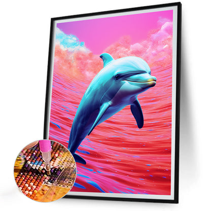 Dolphin - Full Round Drill Diamond Painting 30*40CM