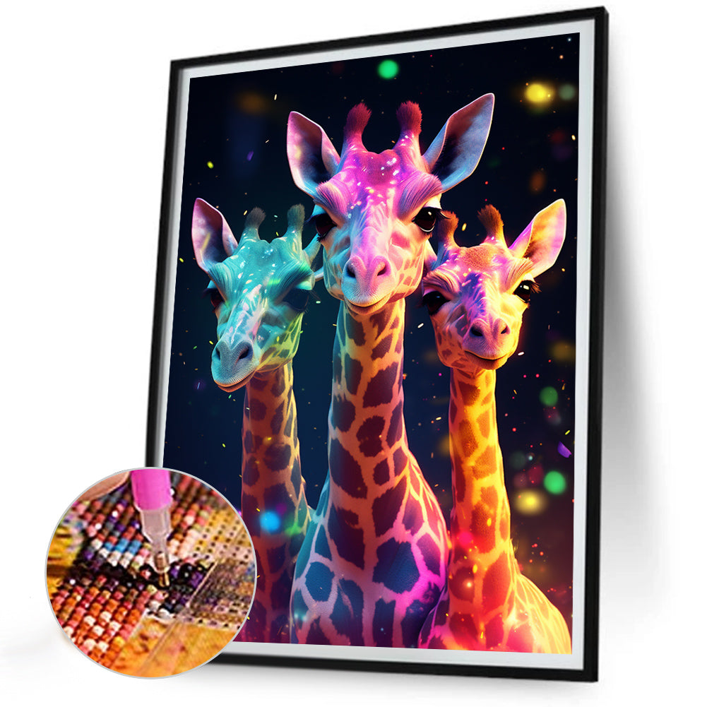 Giraffe - Full Round Drill Diamond Painting 30*40CM