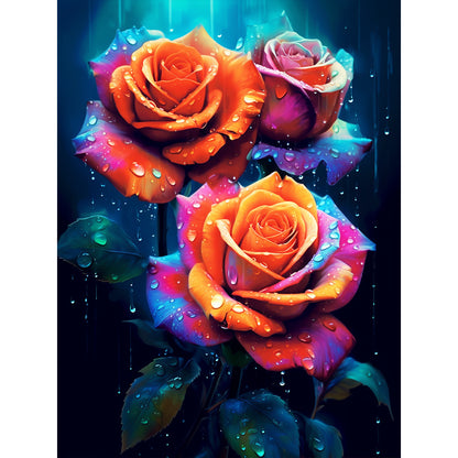 Colorful Flowers - Full Round Drill Diamond Painting 30*40CM