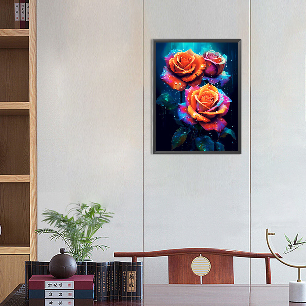 Colorful Flowers - Full Round Drill Diamond Painting 30*40CM