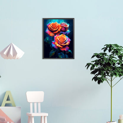 Colorful Flowers - Full Round Drill Diamond Painting 30*40CM