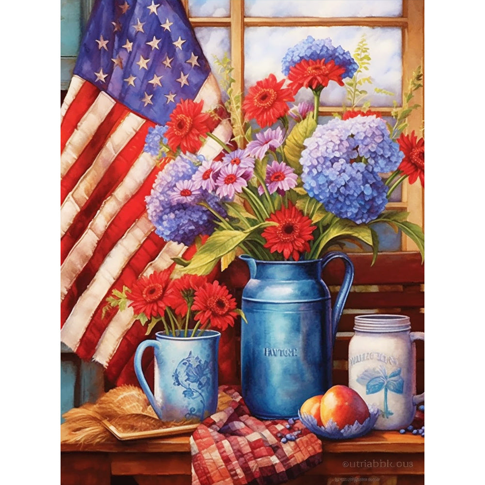 Colorful Flowers - Full Round Drill Diamond Painting 30*40CM