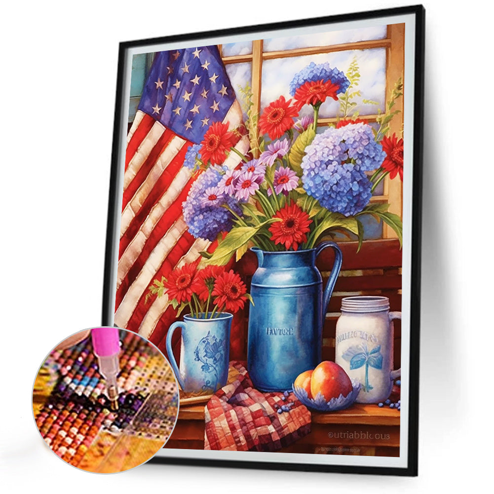 Colorful Flowers - Full Round Drill Diamond Painting 30*40CM