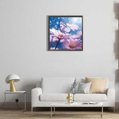 Flowers And Butterflies - Full Round Drill Diamond Painting 30*30CM