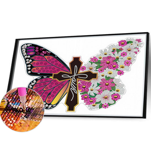 Beautiful Pansies - Special Shaped Drill Diamond Painting 40*30CM