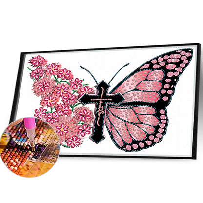 Beautiful Pansies - Special Shaped Drill Diamond Painting 40*30CM
