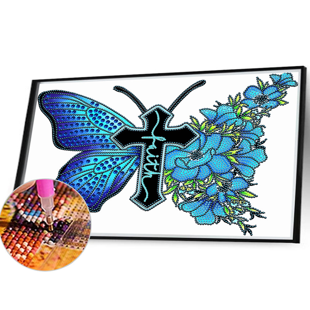 Beautiful Pansies - Special Shaped Drill Diamond Painting 40*30CM