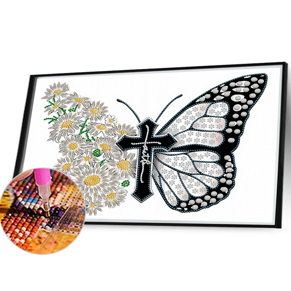 Beautiful Pansies - Special Shaped Drill Diamond Painting 40*30CM