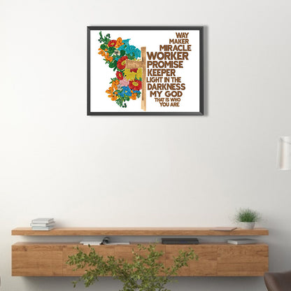 Butterfly Text - Special Shaped Drill Diamond Painting 40*30CM