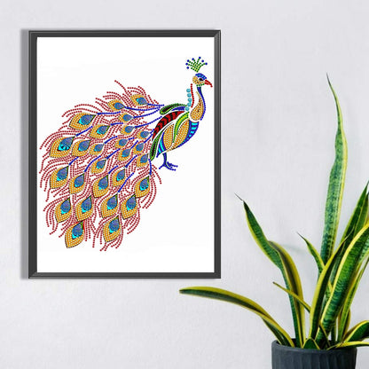 Simple Drawing Of Peacock - Special Shaped Drill Diamond Painting 30*40CM