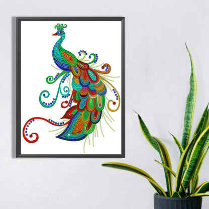 Simple Drawing Of Peacock - Special Shaped Drill Diamond Painting 30*40CM