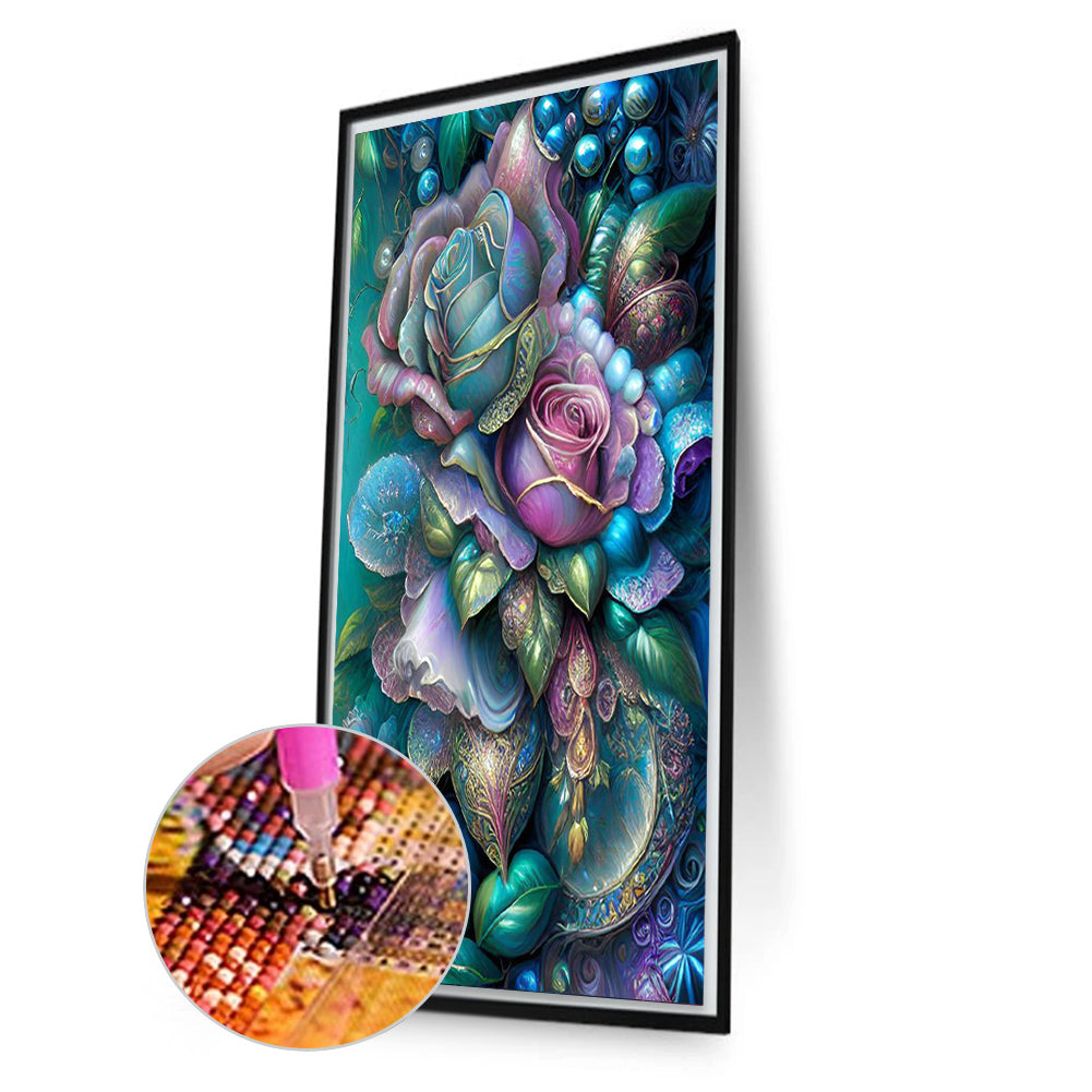 Metal Rose - Full Square Drill Diamond Painting 40*60CM