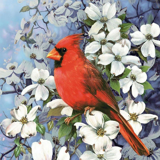 Branch Bird - Full Round Drill Diamond Painting 40*40CM