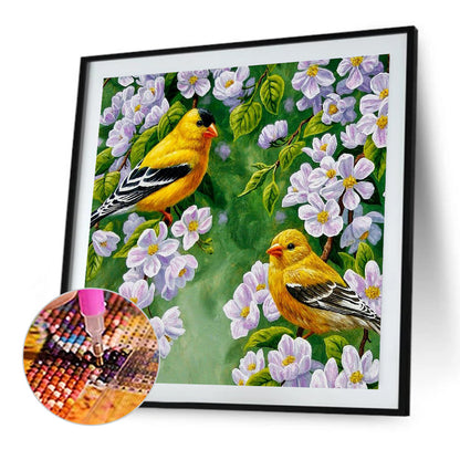 Branch Bird - Full Round Drill Diamond Painting 40*40CM