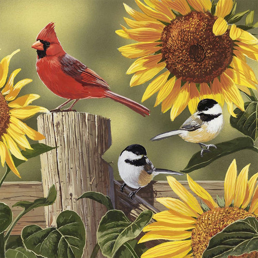 Branch Bird - Full Round Drill Diamond Painting 40*40CM