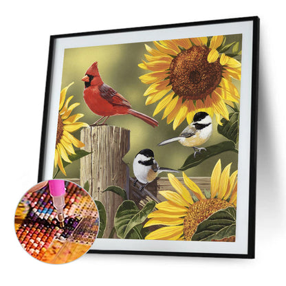 Branch Bird - Full Round Drill Diamond Painting 40*40CM