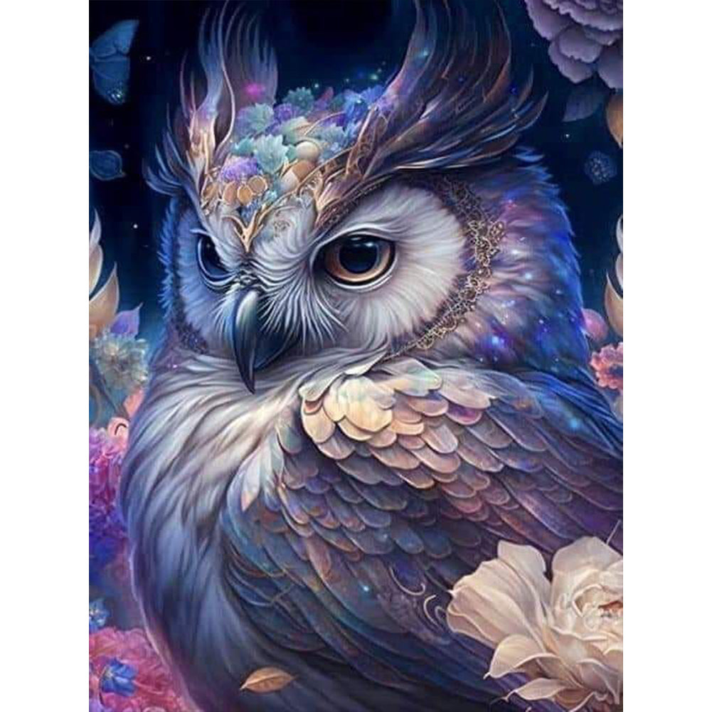 Owl - Full Round Drill Diamond Painting 30*40CM