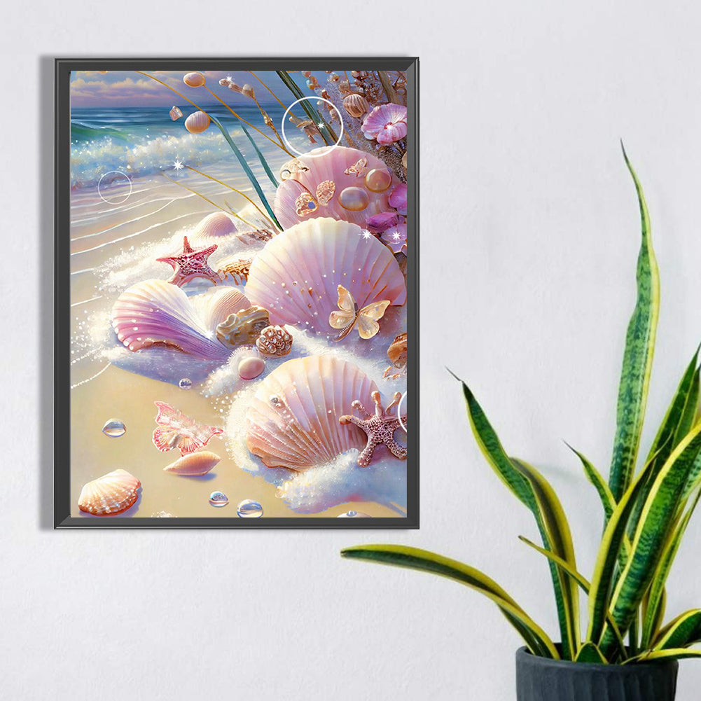 Beach Shells - Full Square Drill Diamond Painting 30*40CM