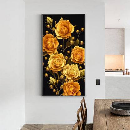 Yellow Rose - Full Round Drill Diamond Painting 40*70CM