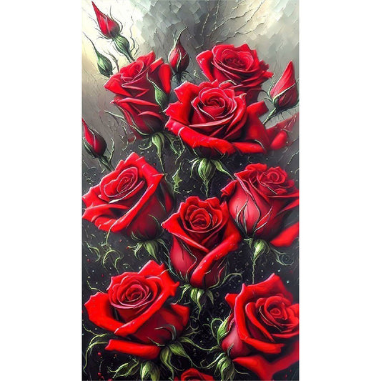 Red Rose - Full Round Drill Diamond Painting 40*70CM